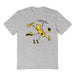 Cal State LA Golden Eagles  Hand Sketched Vive La Fete Impressions Icones Grey T-shirt for Women