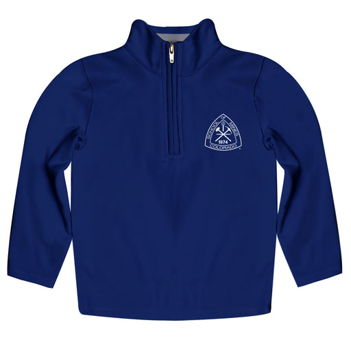 Colorado School of Mines Orediggers Vive La Fete Game Day Solid Blue Quarter Zip Pullover Sleeves