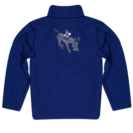 Colorado School of Mines Orediggers Vive La Fete Game Day Solid Blue Quarter Zip Pullover Sleeves - Vive La Fête - Online Apparel Store