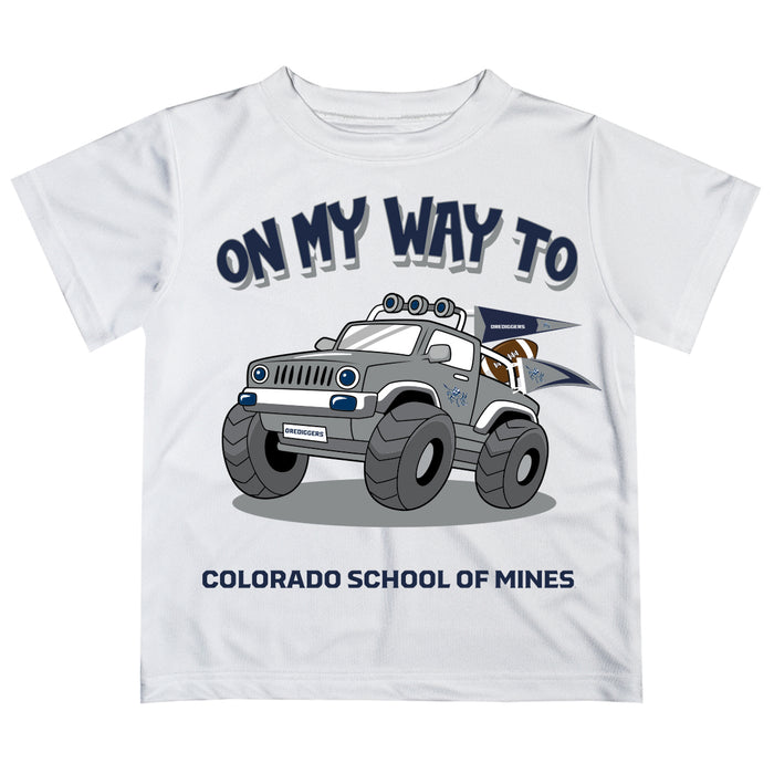 Colorado School of Mines Orediggers Vive La Fete Monster Truck Boys Game Day White Short Sleeve Tee