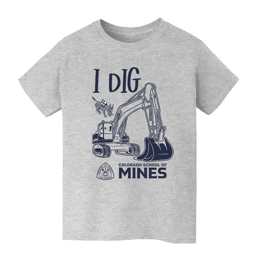 Colorado School of Mines Orediggers Vive La Fete Excavator Heather Grey Cotton Short Sleeve Tee