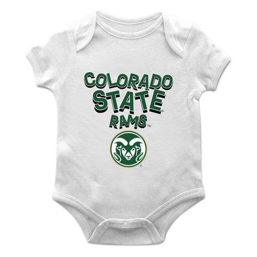 Colorado State Rams CSU Vive La Fete Infant Game Day White Short Sleeve Bodysuit