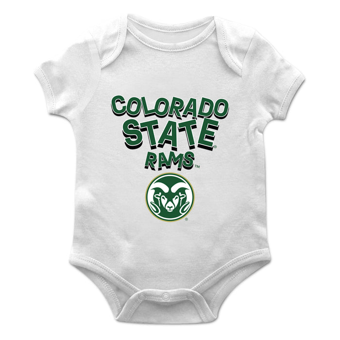 Colorado State Rams CSU Vive La Fete Infant Game Day White Short Sleeve Bodysuit