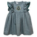 Colorado State Rams CSU Embroidered Hunter Green Gingham Ruffle Dress