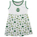 Colorado State Rams CSU Sleeveless Tank Dress Girls White Repeat Print Hand Sketched Vive La Fete Impressions