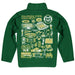 Colorado State Rams CSU Hand Sketched Vive La Fete Impressions Artwork Green Boys Quarter Zip Pullover V1 - Vive La Fête - Online Apparel Store