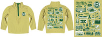 Colorado State Rams CSU Hand Sketched Vive La Fete Impressions Artwork Gold Boys Quarter Zip Pullover V1 - Vive La Fête - Online Apparel Store