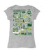 Colorado State Rams CSU Hand Sketched Vive La Fete Impressions Artwork Grey Girls Cotton Short Sleeve Tee - Vive La Fête - Online Apparel Store