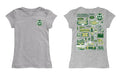 Colorado State Rams CSU Hand Sketched Vive La Fete Impressions Artwork Grey Girls Cotton Short Sleeve Tee - Vive La Fête - Online Apparel Store