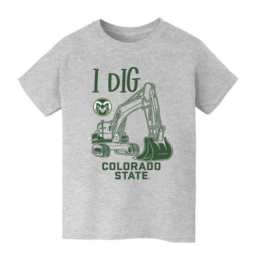 Colorado State Rams CSU Vive La Fete Excavator Heather Grey Cotton Short Sleeve Tee