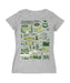 Colorado State Rams CSU Hand Sketched Vive La Fete Impressions Artwork Green Women Cotton Short Sleeve V-Neck Tshirt - Vive La Fête - Online Apparel Store