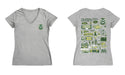 Colorado State Rams CSU Hand Sketched Vive La Fete Impressions Artwork Green Women Cotton Short Sleeve V-Neck Tshirt - Vive La Fête - Online Apparel Store