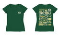Colorado State Rams CSU Hand Sketched Vive La Fete Impressions Artwork Green Women Cotton Short Sleeve V-Neck Tshirt - Vive La Fête - Online Apparel Store