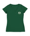 Colorado State Rams CSU Hand Sketched Vive La Fete Impressions Artwork Green Women Cotton Short Sleeve V-Neck Tshirt