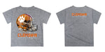 Clemson Tigers Original Dripping Football Helmet Heather Gray T-Shirt by Vive La Fete - Vive La Fête - Online Apparel Store