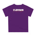 Clemson Tigers Original Dripping Football Helmet Purple T-Shirt by Vive La Fete - Vive La Fête - Online Apparel Store