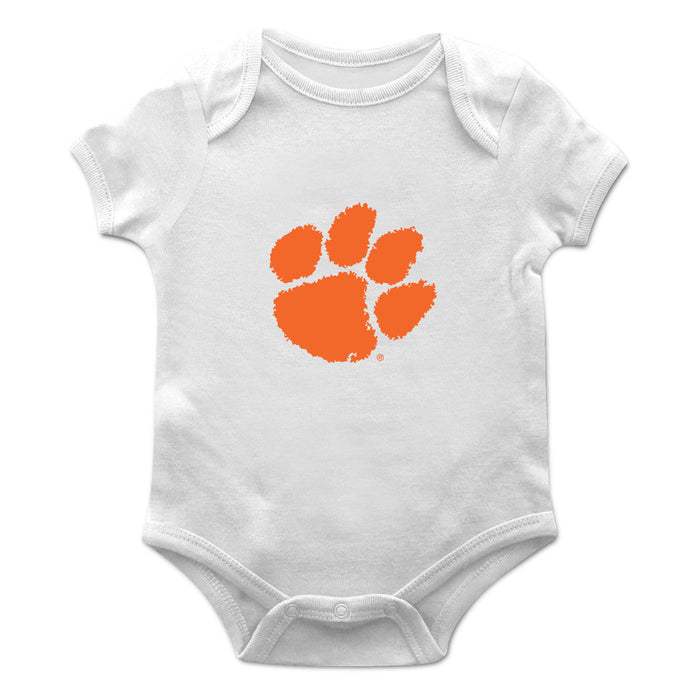Clemson Tigers Cotton Short Sleeve Bodysuit White