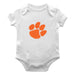 Clemson Tigers Cotton Short Sleeve Bodysuit White