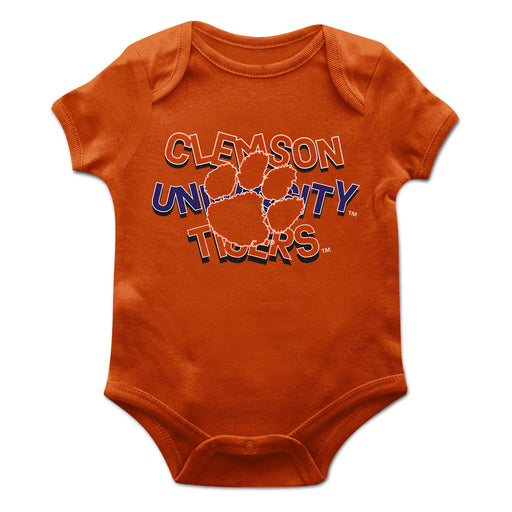 Clemson Tigers Vive La Fete Infant Game Day Orange Short Sleeve Bodysuit