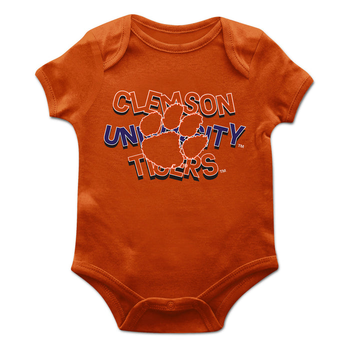 Clemson Tigers Vive La Fete Infant Game Day Orange Short Sleeve Bodysuit