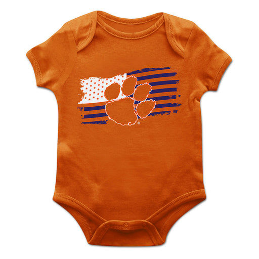 Clemson Tigers Vive La Fete Infant Game Day Orange Short Sleeve Bodysuit