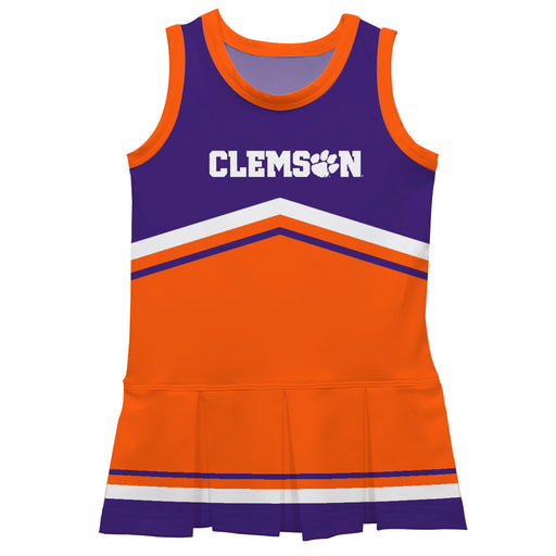 Clemson Tigers Vive La Fete Game Day Purple and Orange Sleeveless Cheerleader Dress