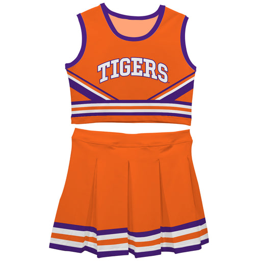 Clemson Tigers Vive La Fete Game Day Orange Sleeveless Chearleader Set