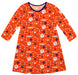 Clemson Tigers Vive La Fete Girls Game Day Long Sleeve Orange Dress