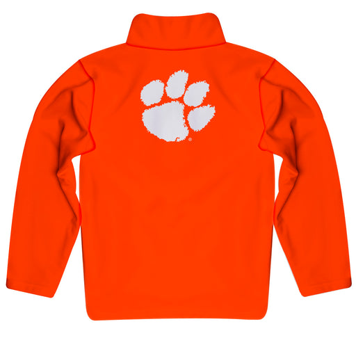 Clemson Tigers Vive La Fete Game Day Solid Orange Quarter Zip Pullover Sleeves - Vive La Fête - Online Apparel Store