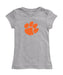 Clemson Tigers Girl´s Fitted Cotton T-shirt Grey