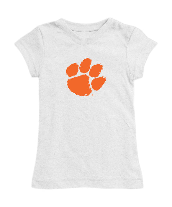 Clemson Tigers Girl´s Fitted Cotton T-shirt White