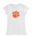 Clemson Tigers Girl´s Fitted Cotton T-shirt White