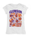 Clemson Tigers Girl´s Fitted Cotton T-shirt White