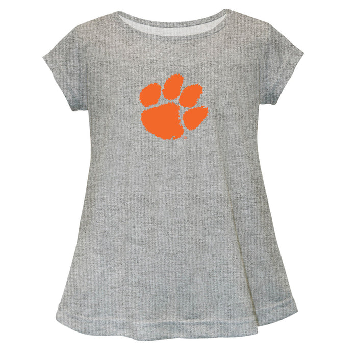 Clemson Tigers Short Sleeve Youth Cotton Top Grey