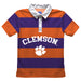 Clemson Tigers Vive La Fete Basic Stripes Orange Short Sleeve Polo Shirt - Vive La Fête - Online Apparel Store
