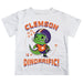 Clemson Tigers Vive La Fete Dinorrific Boys Game Day White Short Sleeve Tee