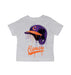 Clemson Tigers Original Dripping Baseball Helmet Grey Cotton T-Shirt  by Vive La Fete