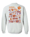 Clemson Tigers Hand Sketched Vive La Fete Impressions Artwork Orange Crew Neck Sweatshirt for Women - Vive La Fête - Online Apparel Store