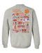 Clemson Tigers Hand Sketched Vive La Fete Impressions Artwork Orange Crew Neck Sweatshirt for Women - Vive La Fête - Online Apparel Store