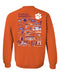 Clemson Tigers Hand Sketched Vive La Fete Impressions Artwork Orange Crew Neck Sweatshirt for Women - Vive La Fête - Online Apparel Store