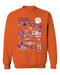 Clemson Tigers Vive La Fete Impressions Orange Cotton Crewneck Sweatshirt for Women