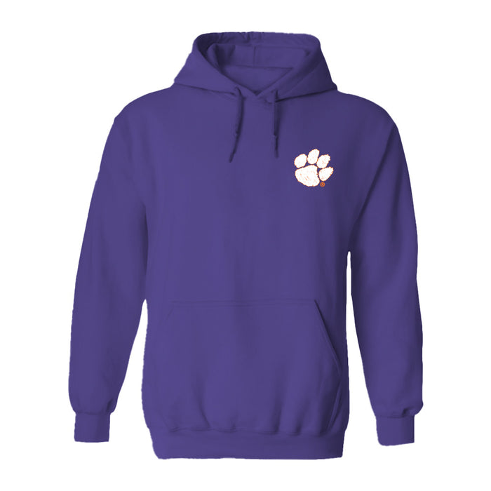 Clemson Tigers Hand Sketched Vive La Fete Impressions Artwork Orange Cotton Fleece Long Sleeve Hoodie