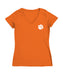 Clemson Tigers Hand Sketched Vive La Fete Impressions Artwork Orange Women Cotton Short Sleeve V-Neck Tshirt
