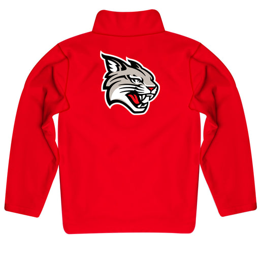 Davidson College Wildcats Vive La Fete Game Day Solid Red Quarter Zip Pullover Sleeves - Vive La Fête - Online Apparel Store