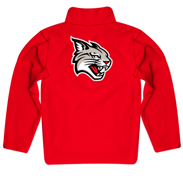 Davidson College Wildcats Vive La Fete Game Day Solid Red Quarter Zip Pullover Sleeves - Vive La Fête - Online Apparel Store