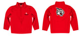 Davidson College Wildcats Vive La Fete Game Day Solid Red Quarter Zip Pullover Sleeves - Vive La Fête - Online Apparel Store