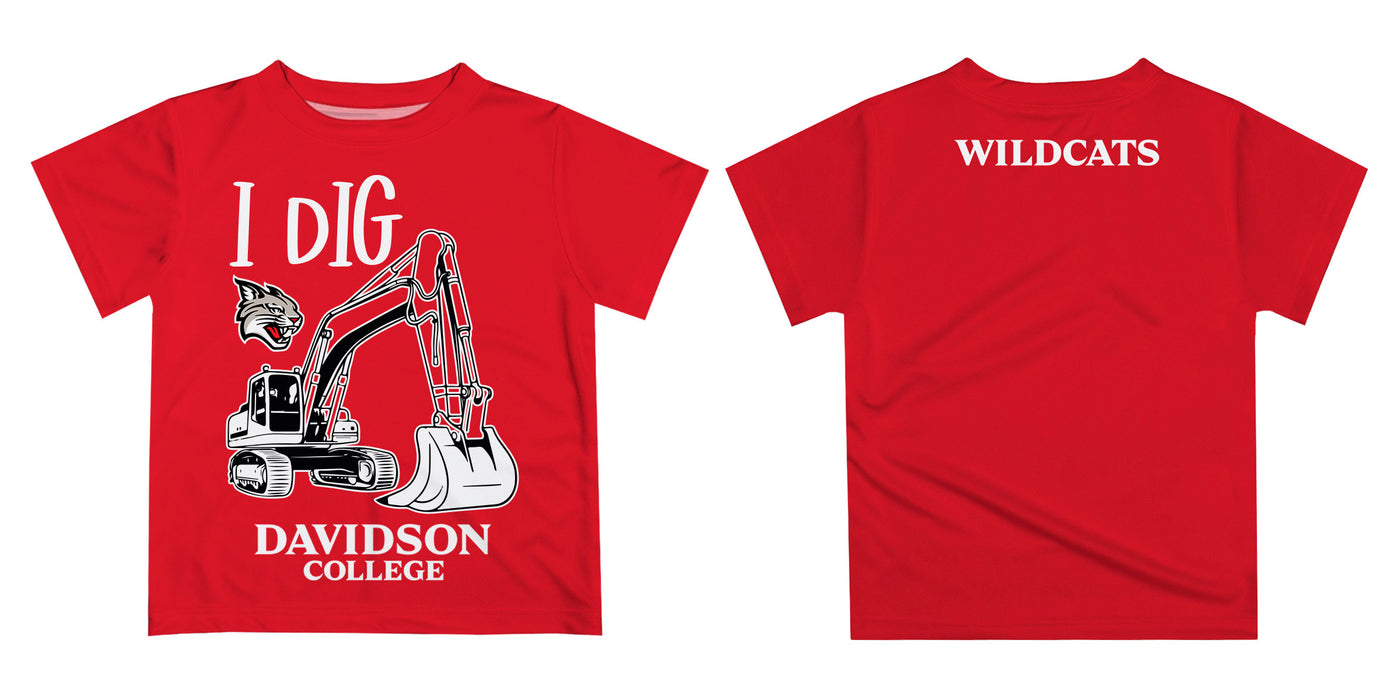 Davidson College Wildcats Vive La Fete Excavator Boys Game Day Red Short Sleeve Tee - Vive La Fête - Online Apparel Store