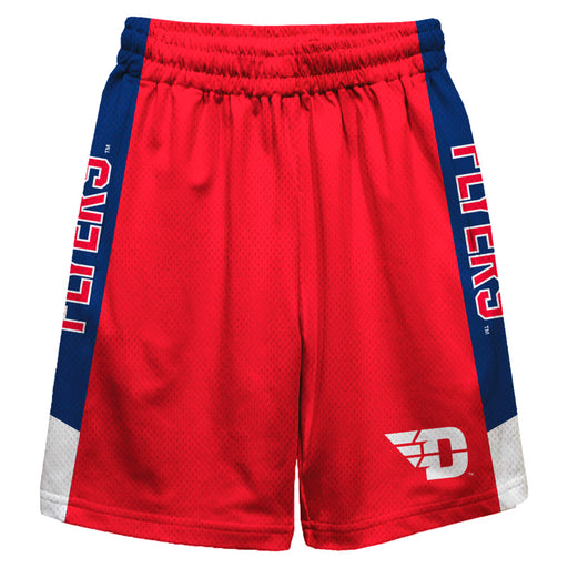Dayton Flyers Vive La Fete Game Day Red Stripes Boys Solid Blue Athletic Mesh Short