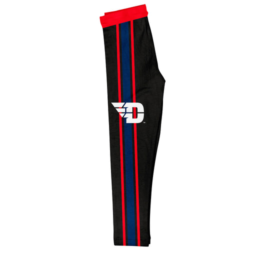University of Dayton Flyers Vive La Fete Girls Game Day Black with Red Stripes Leggings Tights - Vive La Fête - Online Apparel Store