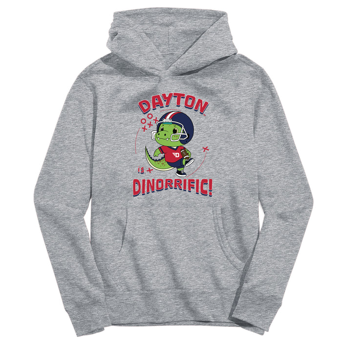 University of Dayton Flyers Dinorrific Heather Grey Cotton Youth Hoodie